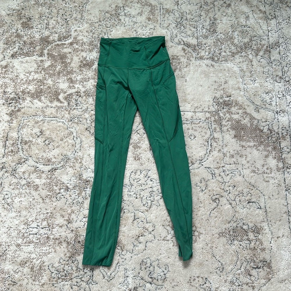 Lululemon Fast and Free Green Leggings